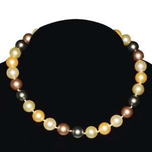    18 Mother Shell Peael Necklace With Large 14mm Pearls Jewelry