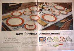   DINNERWARE Turquoise, Flamingo, Dove Gray, Lime   2 PAGE PRINT AD