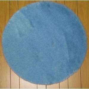  Flokati Faux Fur Rugs Blue 3 Round