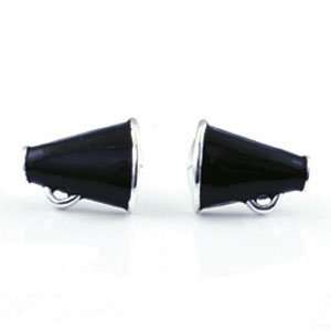  EP F1270 tlf   Mini Black Megaphone   Post Earrings Arts 