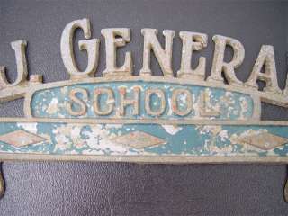 RARE Vintage License Plate Topper From Army School SC  