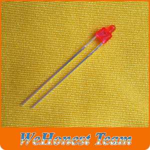   flash / twinkle Light Emitting Diode LEDs Dia. 2mm Red ( one second
