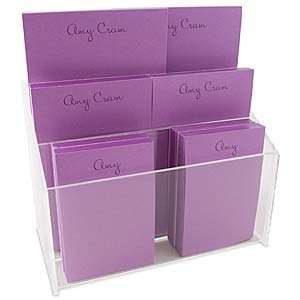  Purple Note Pads & Caddy Moving Stationery Office 