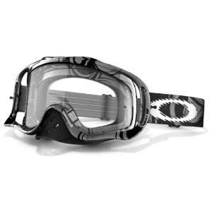  Oakley Crowbar MX Grey Tribal Goggles with Clear Lens 