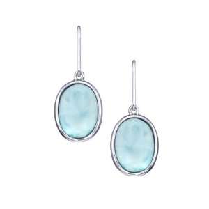    MarahLago   Larimar Basic Oval Earrings in Sterling Silver Jewelry