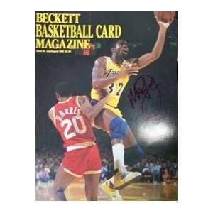  Magic Johnson(Los Angeles Lakers) Autographed Magazine 