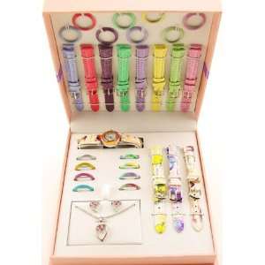   watch with 12 interchangeable bands & rings Gift Set 