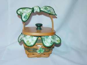 Longaberger 1999 Lots Of Luck Combo / Tie on, Lid  