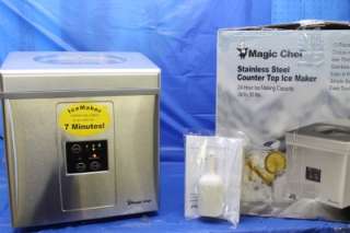MAGIC CHEF STAINLESS STEEL COUNTER TOP ICE MAKER MCIM30SST  