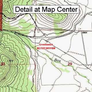 USGS Topographic Quadrangle Map   Greenwich, Utah (Folded/Waterproof)