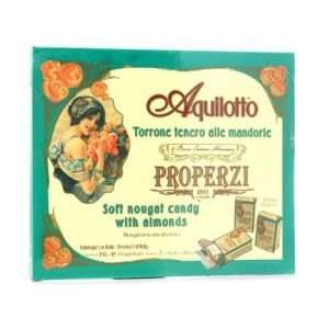 Soft Nougat Candy with Almonds   7oz Box with 18 Pieces  