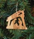 HANDCARVED OLIVEWOOD NATIVITY/ORNAMENT~NEW W/ STORYCARD  