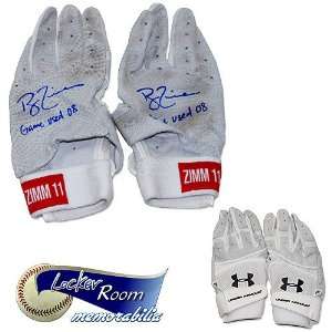   Ryan Zimmerman Autographed Game Used 2008 Under Armour Batting Gloves