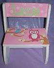 hand painted personalized flip step stool owl 