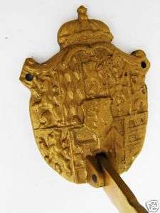Collapsible Antique Brass wall hanger Coat of arms  