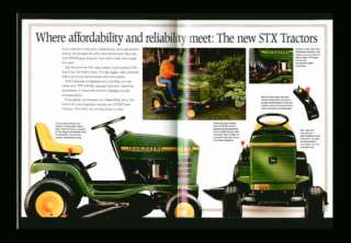 John Deere STX+LX Lawn Tractor Sales Catalog NOS 1994  