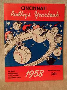 1958 CINCINNATI REDS REDLEGS YEARBOOK CROSLEY FIELD  