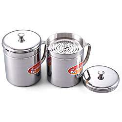 Stainless Steel 1.5 quart Oil Storage Container  