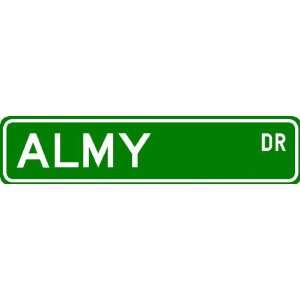  ALMY Street Sign ~ Personalized Family Lastname Sign 
