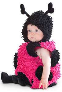 PLUSH LITTLE BABY PINK LADYBUG LADY INFANT BUG COSTUME  