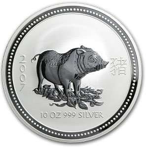    2007 10 oz Silver Lunar Year of the Pig (Series 1) 