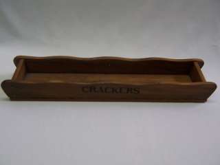 vintage wood tray crackers wooden serving  