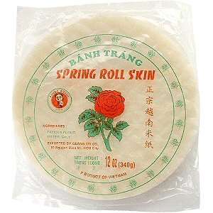 Banh Trang Spring Roll Skins (Two 12 oz Pkgs.)  Grocery 
