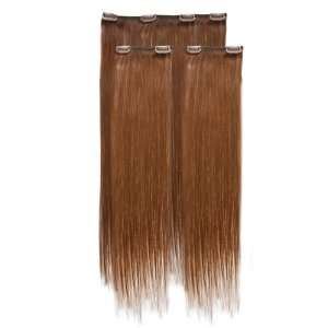   18 3 Pcs Clip In Hair Extension Human Hair Blended #Color 30 Beauty