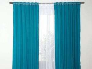 New Girls Teens Blue Peace Sign Curtains Drapes Set 4pc  
