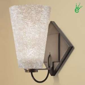   clear bronze Bling II LED Diamond Square Sconce