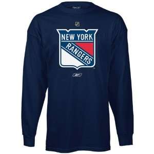  Reebok New York Rangers Navy Blue Prime Logo Long Sleeve T 