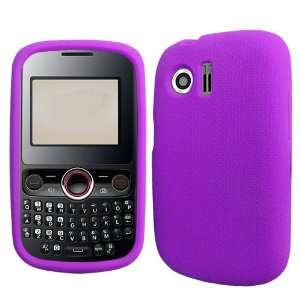   Pinnacle M635 Cell Phone Solid Purple Silicon Skin Case Cell Phones