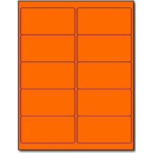 com 200 Label Outfitters® Fluorescent Orange Laser ONLY Labels, 4 x 