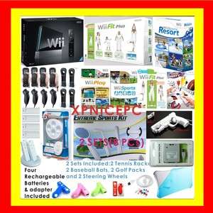 NINTENDO WII CONSOLE+ FIT BUNDLE SPORTS RESORT 4 PLAYER 045496880019 