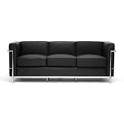 LC Black Leather Sofa  