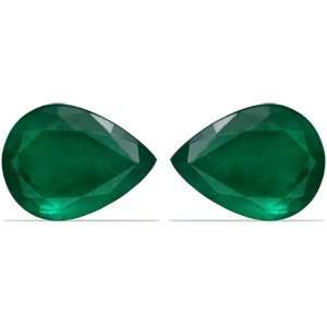  1.93 Carat Loose Emeralds Pear Cut Pair Jewelry
