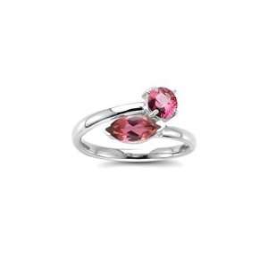  1.15 Cts Pink Tourmaline Ring in 14K Yellow Gold 3.5 