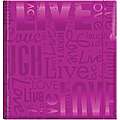 Embossed Gloss Live, Love, Laugh Expressions Bright Purple Photo 