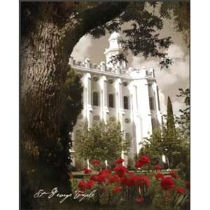  LDS St. George Temple 9 12x10 Plaque   Framed Legacy Art 