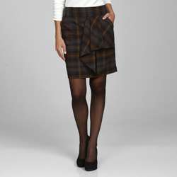 MICHAEL Michael Kors Womens Plaid Ruffle Skirt  