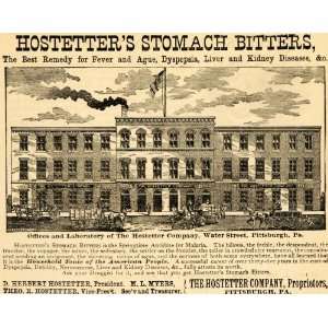  1891 Ad Hostetters Stomach BItters Pittsburgh Factory 