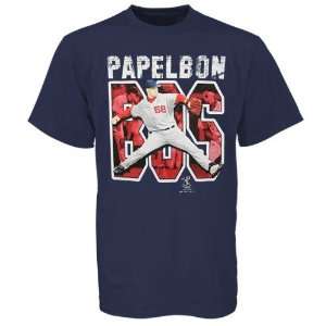 Boston Red Sox #58 Jonathon Papelbon Navy Blue Hometown Player T shirt 