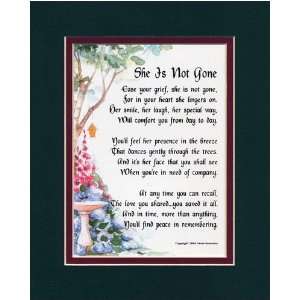 She is Not Gone Touching 8x10 Bereavement Gift. This Poem Is Double 