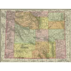  McNally 1895 Antique Map of Wyoming