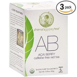 Zhenas Gypsy Tea Acai Berry Luxe Leaves Overwrap, 1.05 Ounce (Pack of 