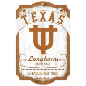  NCAA Texas Longhorns 11 by 17 Wood Sign