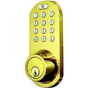   IN 1 REMOTE CONTROL & TOUCHPAD DEAD BOLT (POLISHED BRASS) Electronics