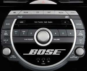 Mazda Bose RX8 dash decal sticker x3 silver for head unit   CD Player 