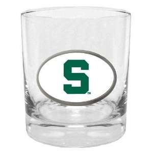  Michigan State Spartans NCAA Team Logo Double Rocks Glass 