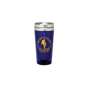 The Only Easy Day Was Yesterday Travel Mug (Blue)  Kitchen 